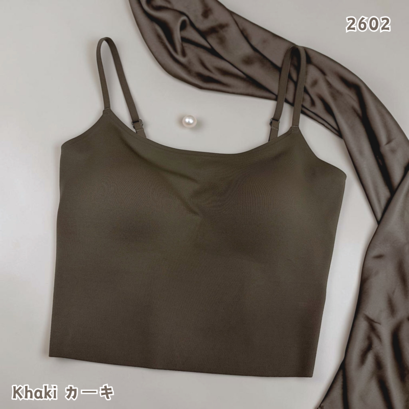 HKCG0415-005 隱形透氣涼感Bra Top Khaki-2602 (A5) (Size:M~XL)