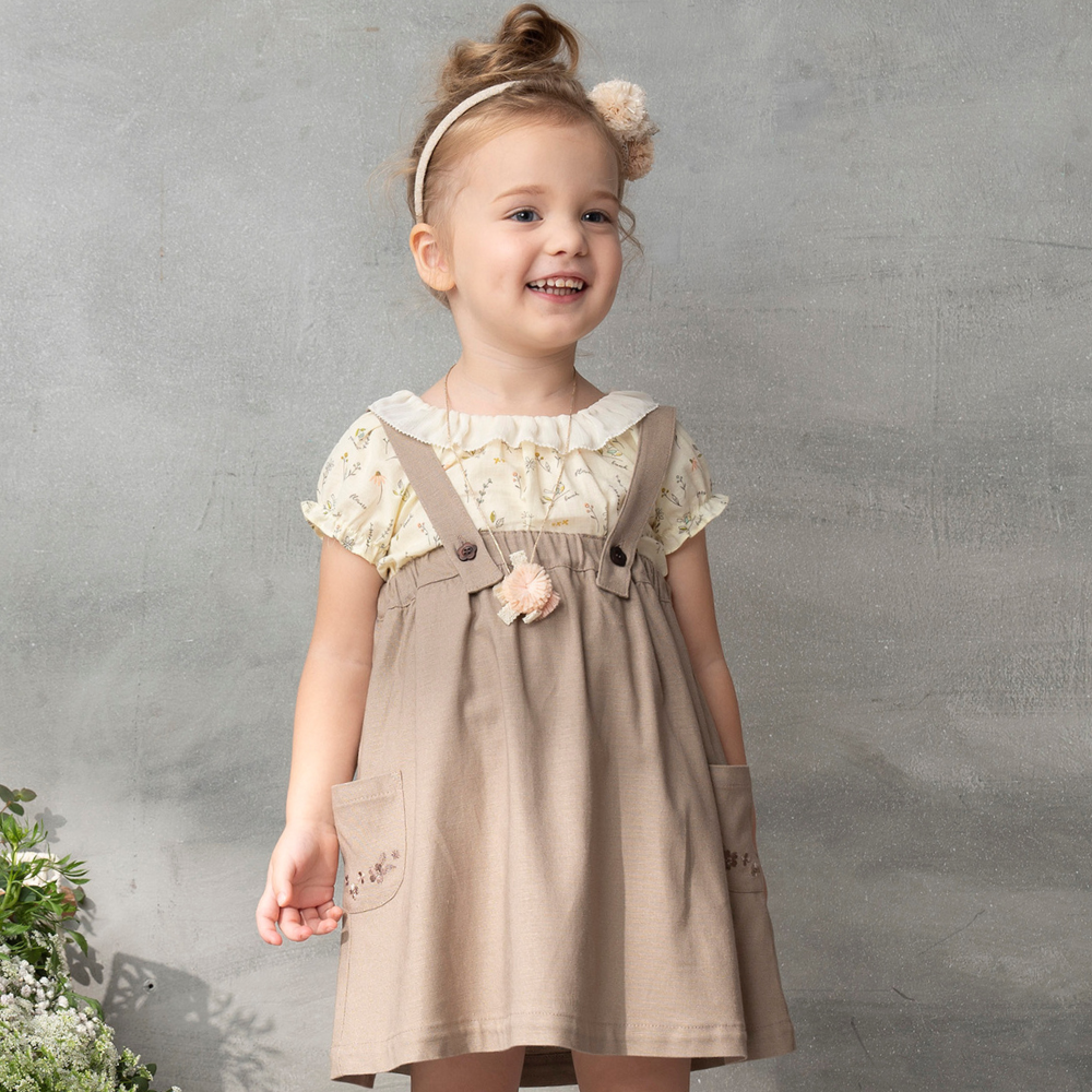 PIPPY 可拆式調節式優雅吊帶裙 棕