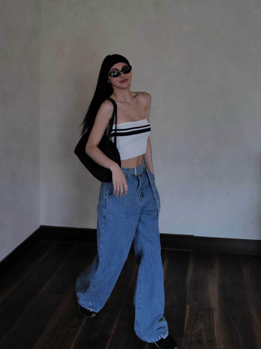 坑紋厚磅條紋平口背心*3色