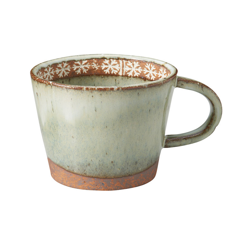 Ricamo繡紋浮雕馬克杯(360ML)｜美濃燒