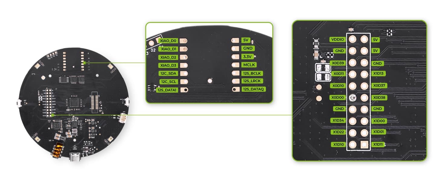 reSpeaker XMOS XVF3800,引腳介紹