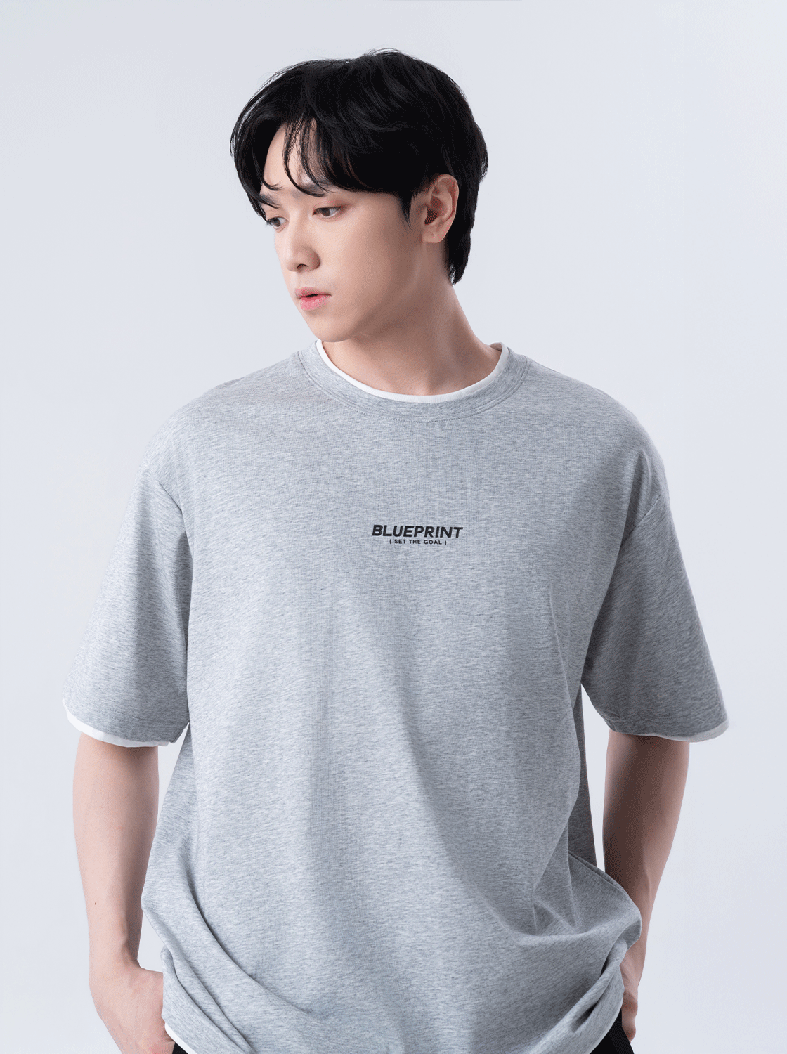 【期間限定】印花假兩件TEE