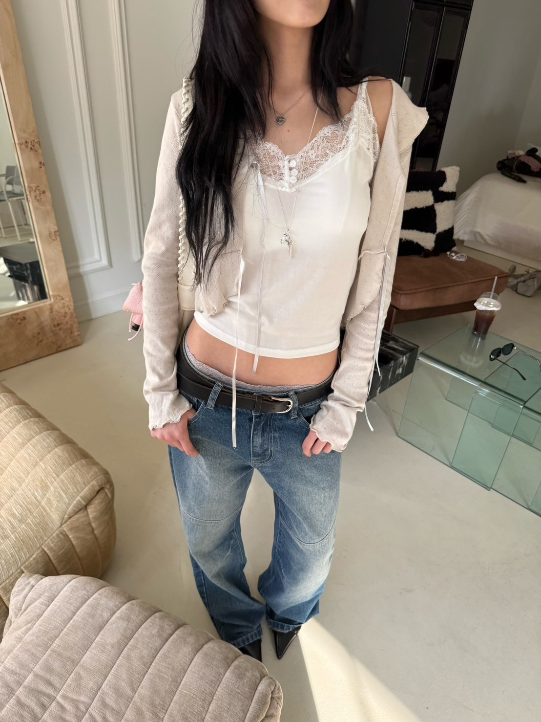 A02 本期推薦!wink wink♡⁂睫毛蕾絲背心