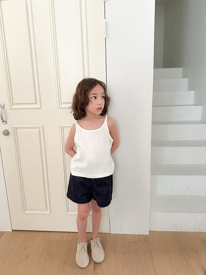 正韓夏Digreenkids 美式布標牛仔短褲