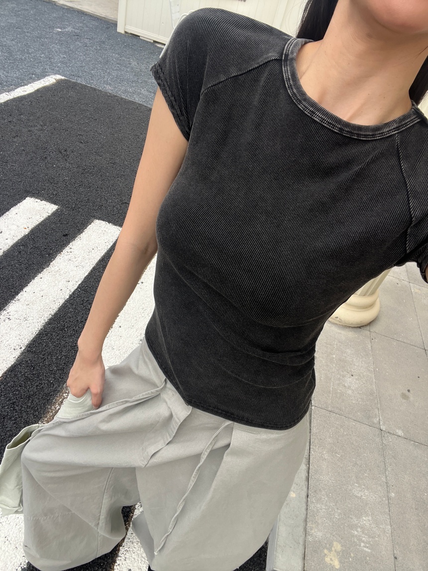 洗水魚骨百搭個性上衣*4色