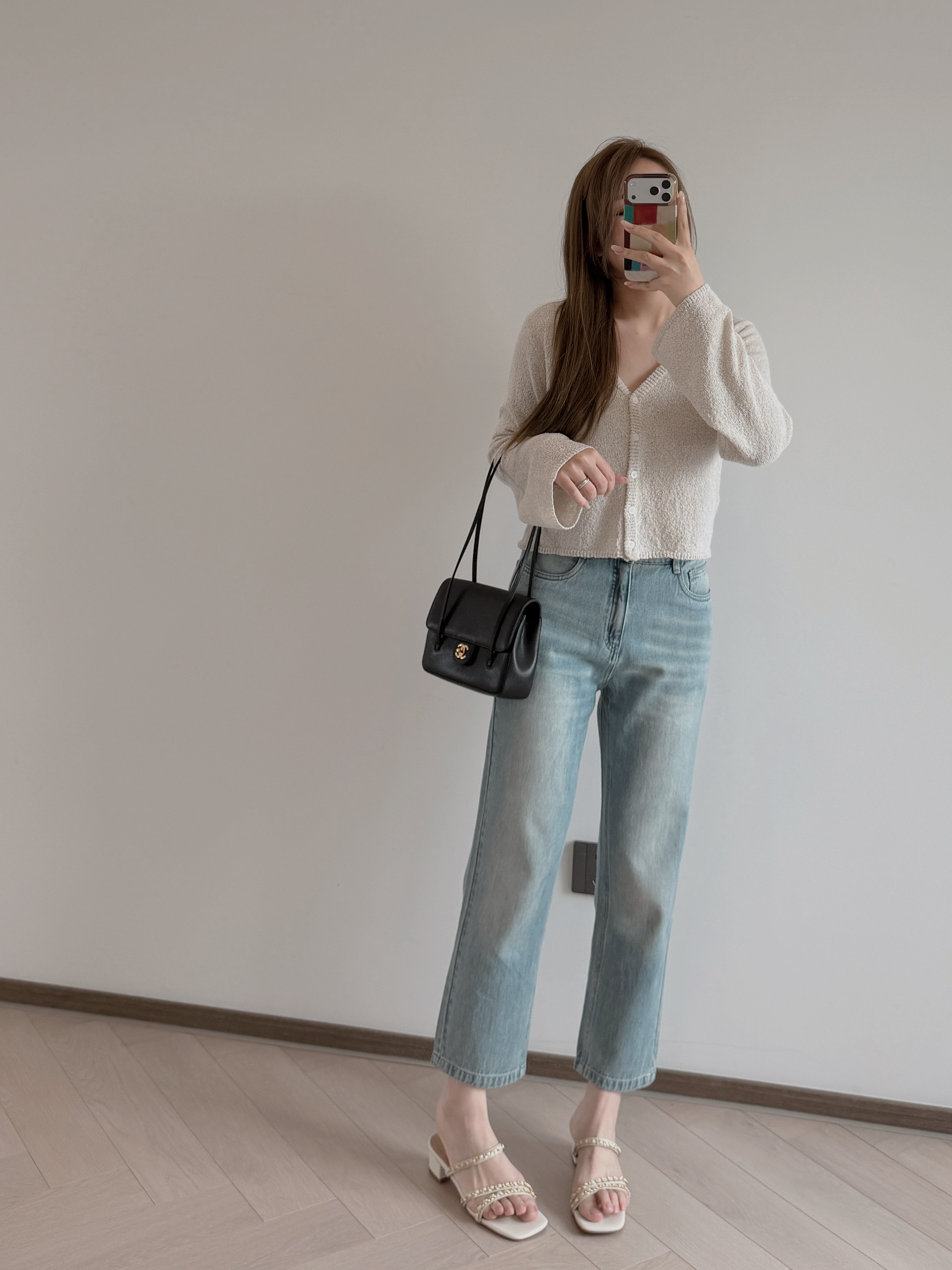 現貨 7419 米杏針織短版上衣