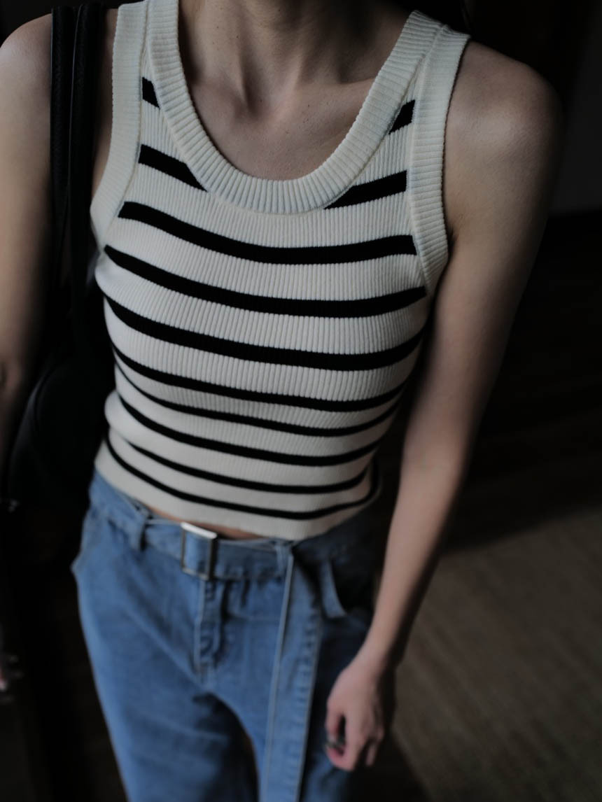 條紋針織百搭背心*2色