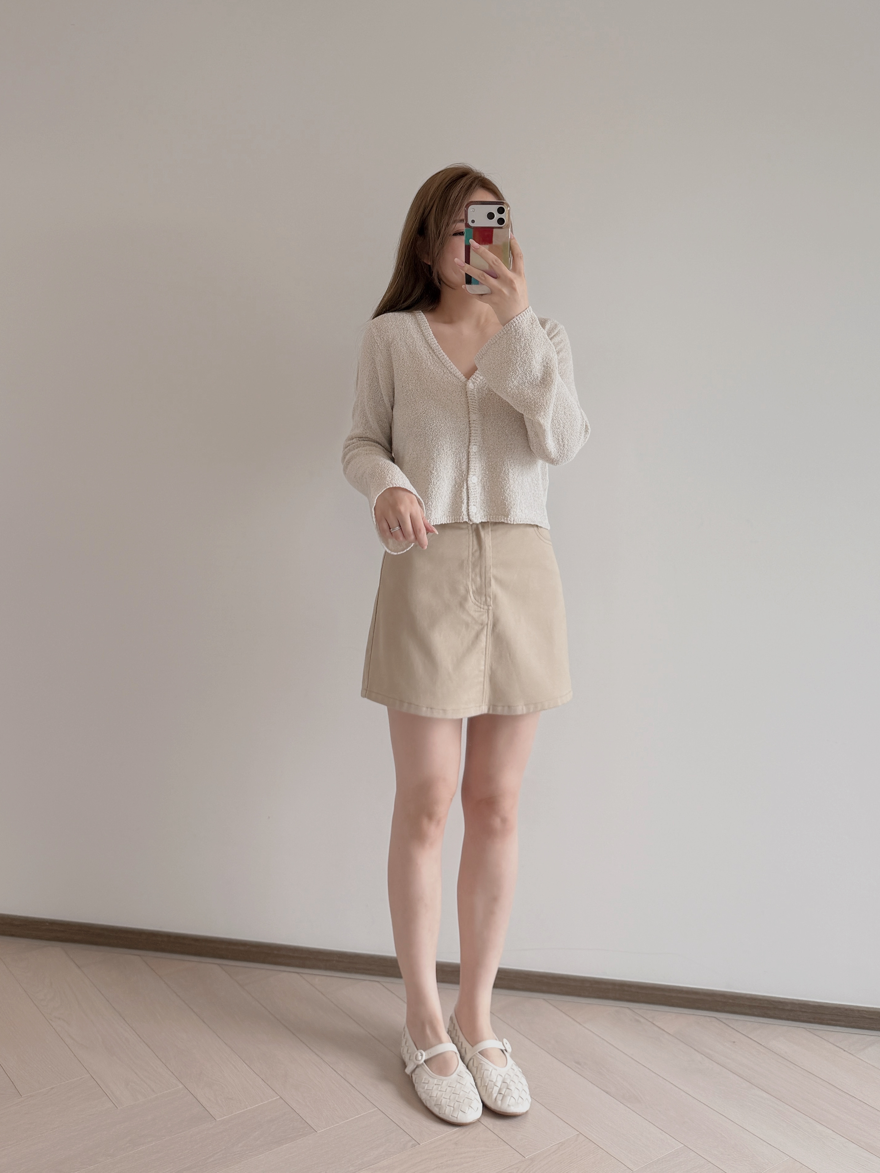 現貨 7422 卡其色半身裙褲