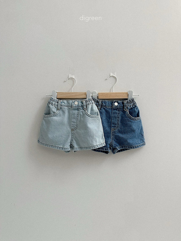 正韓夏Digreenkids 兩色美式五分牛仔短褲