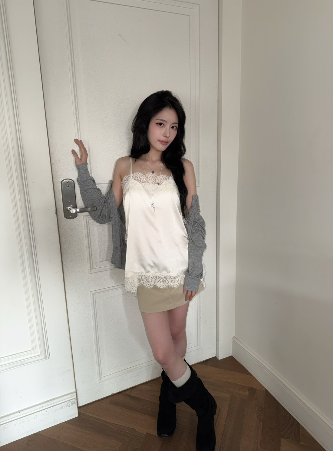 A07 本期推薦!布里克巷 緞面蕾絲ops