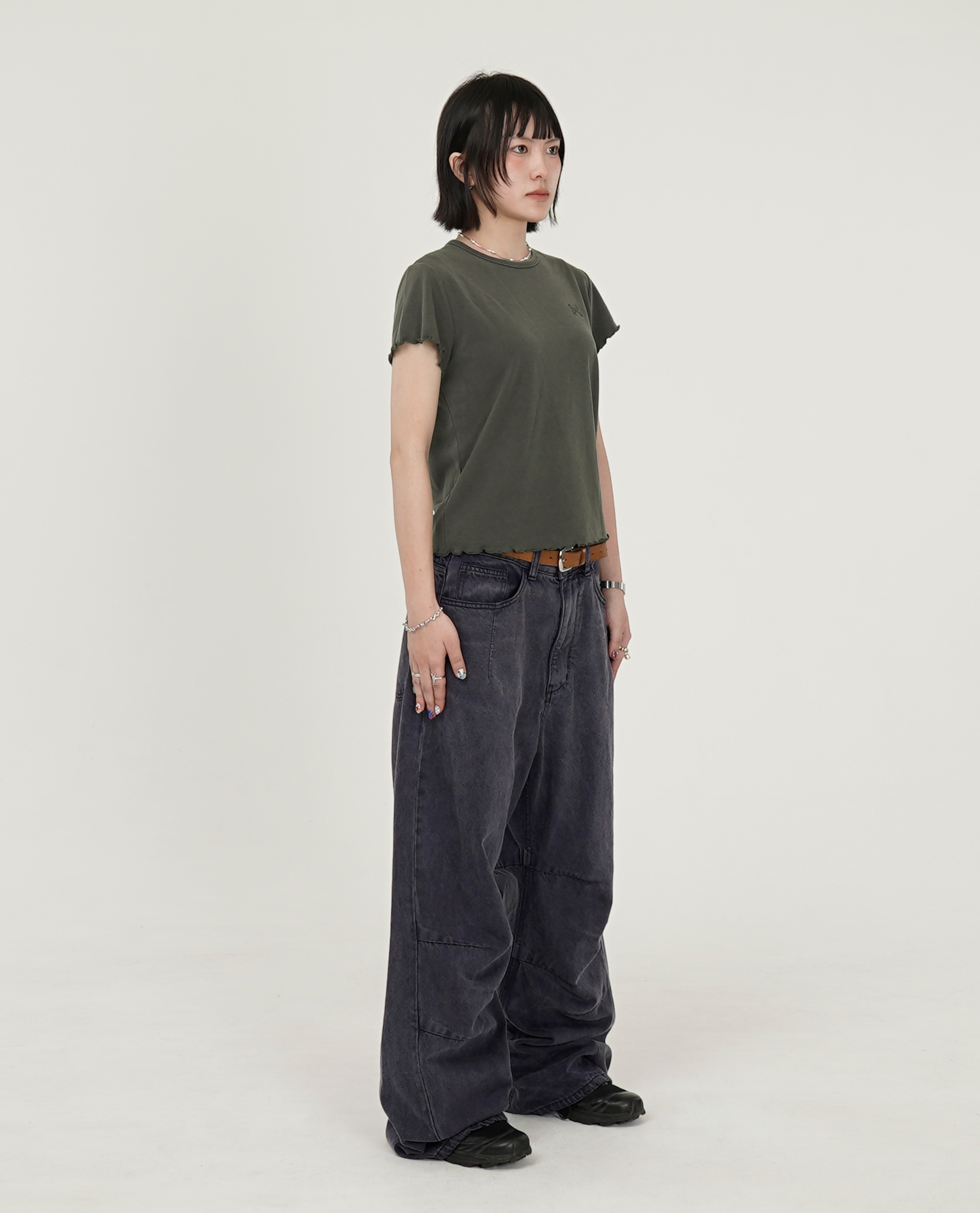 999HUMANITY ADVENTURE PLEATS DYED DENIM PANT - 26SS