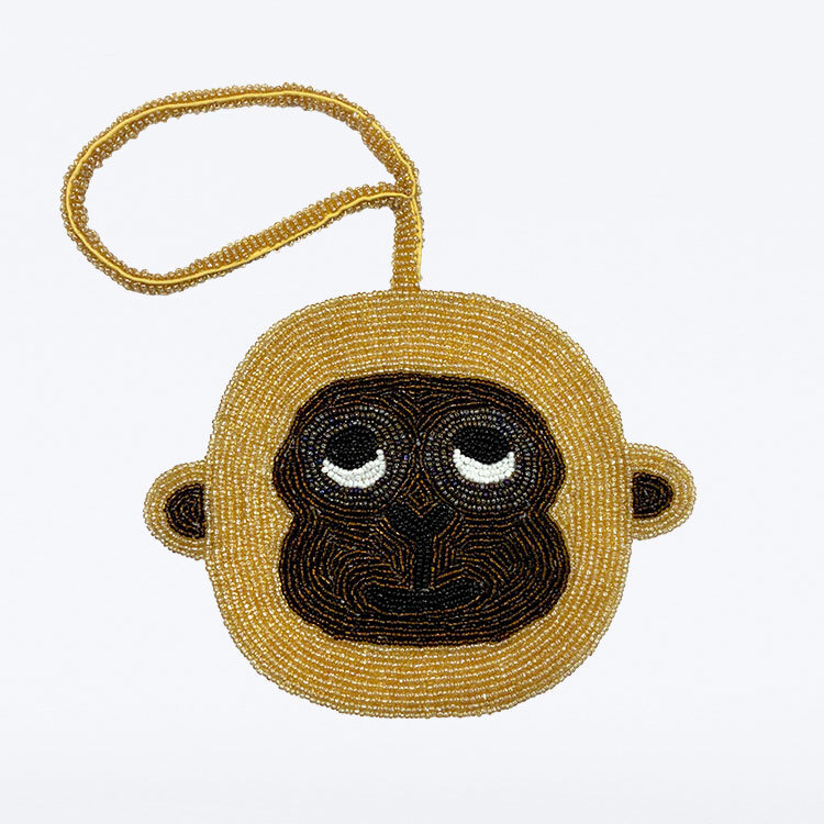 英國 The Jacksons 手工串珠零錢包 Monkey