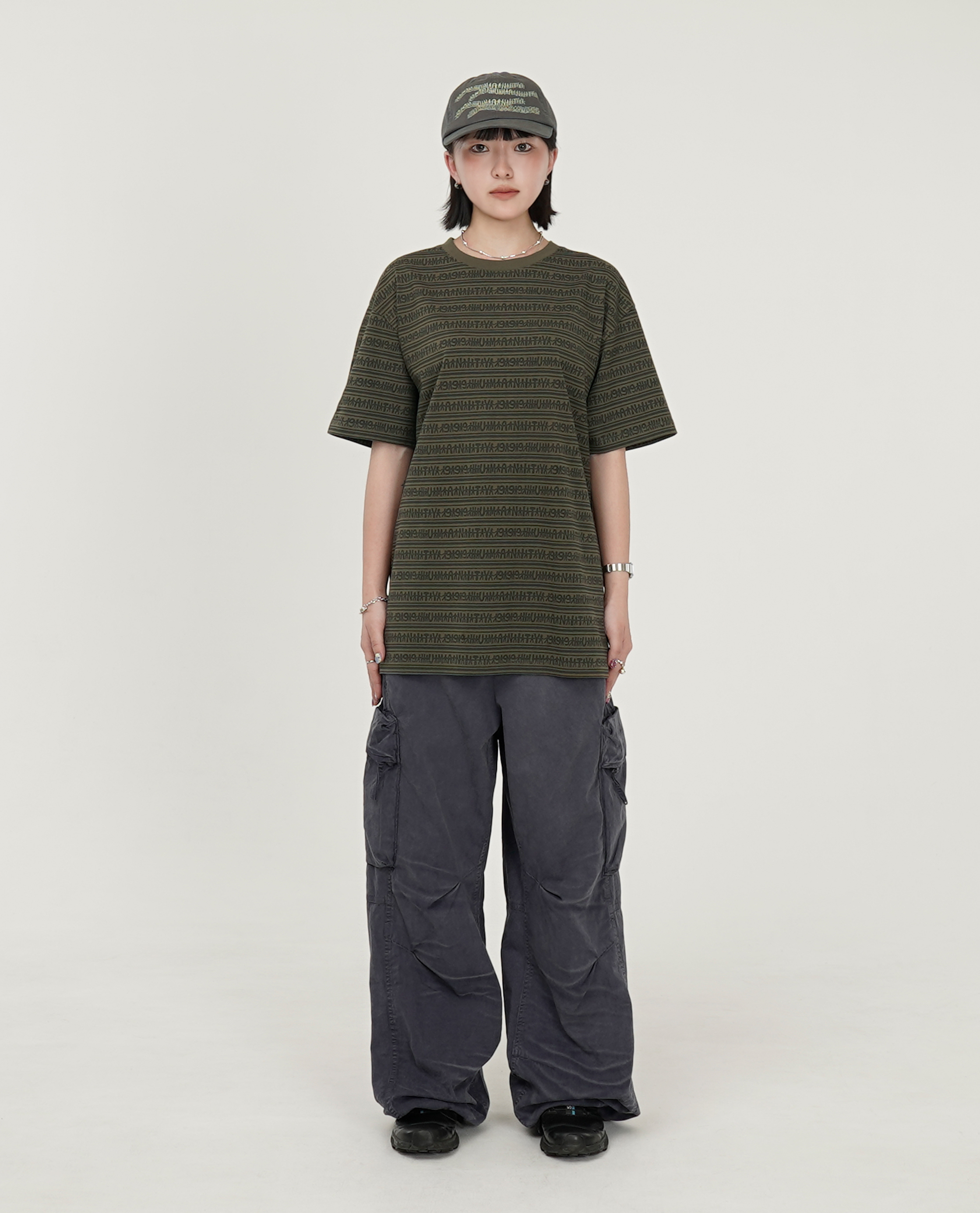 999HUMANITY HUMAN STRIPE HALF TEE - 26SS