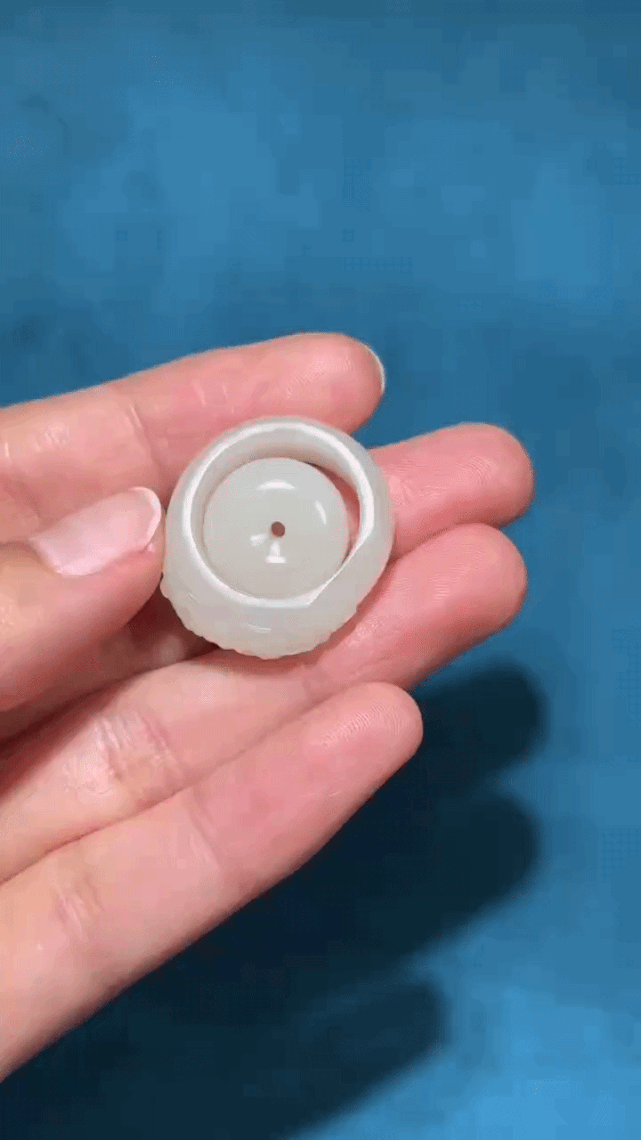 328344 和田玉籽料福壽指環 (內徑 17mm)