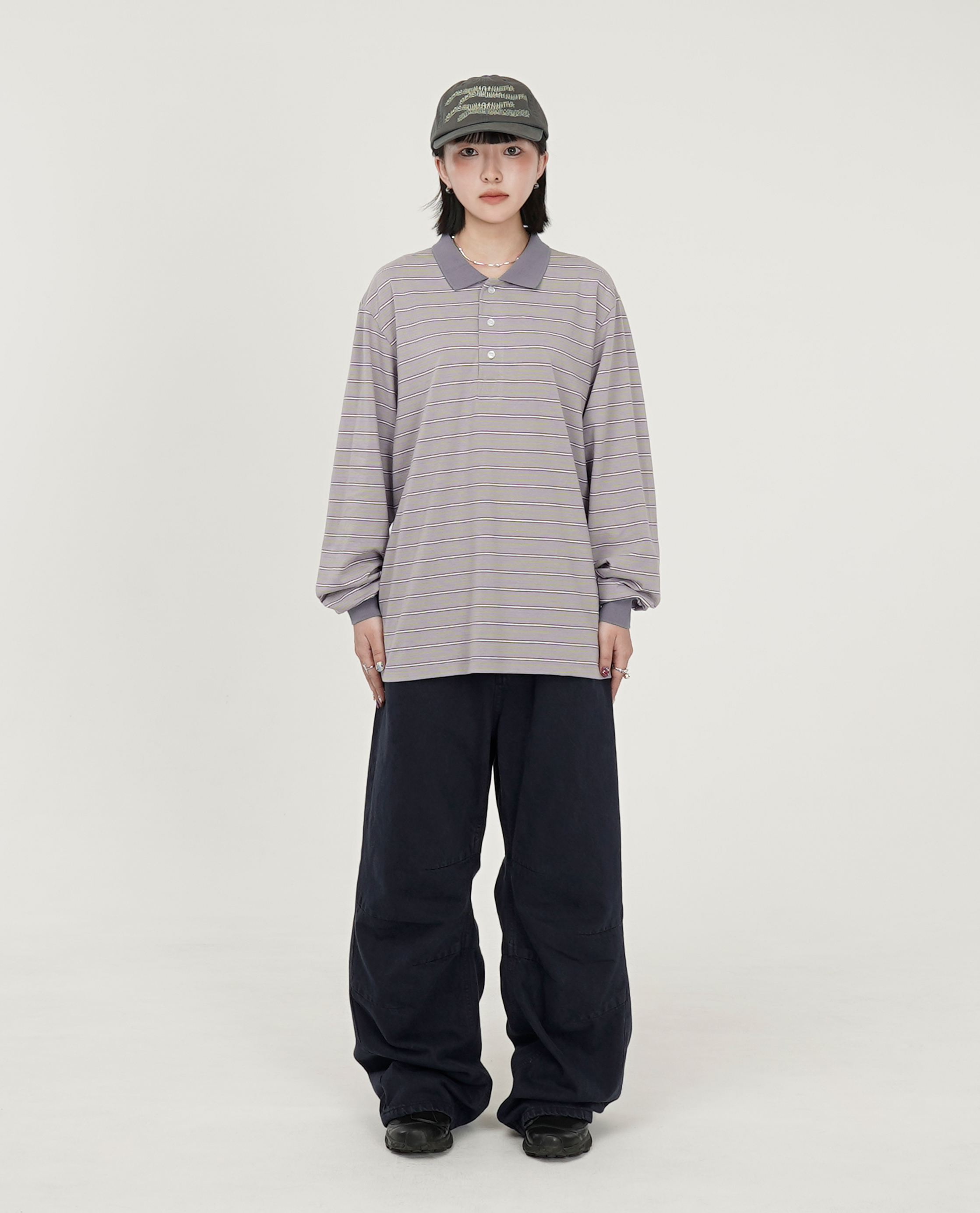 999HUMANITY STRIPE POLO SHIRT - 26SS