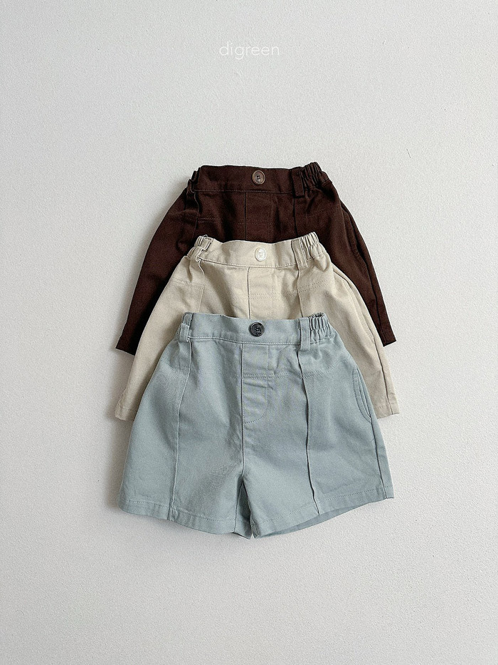 正韓夏Digreenkids 三色個性直線條短褲