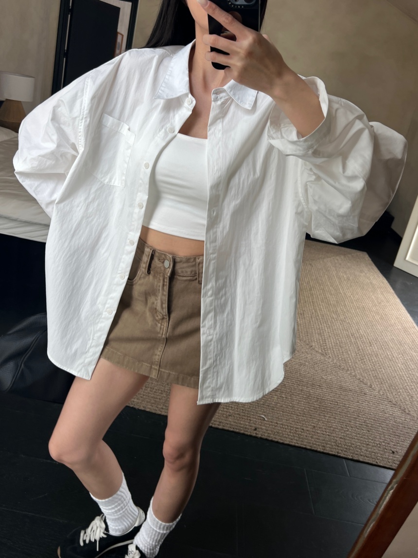 韓系寬版襯衫*4色