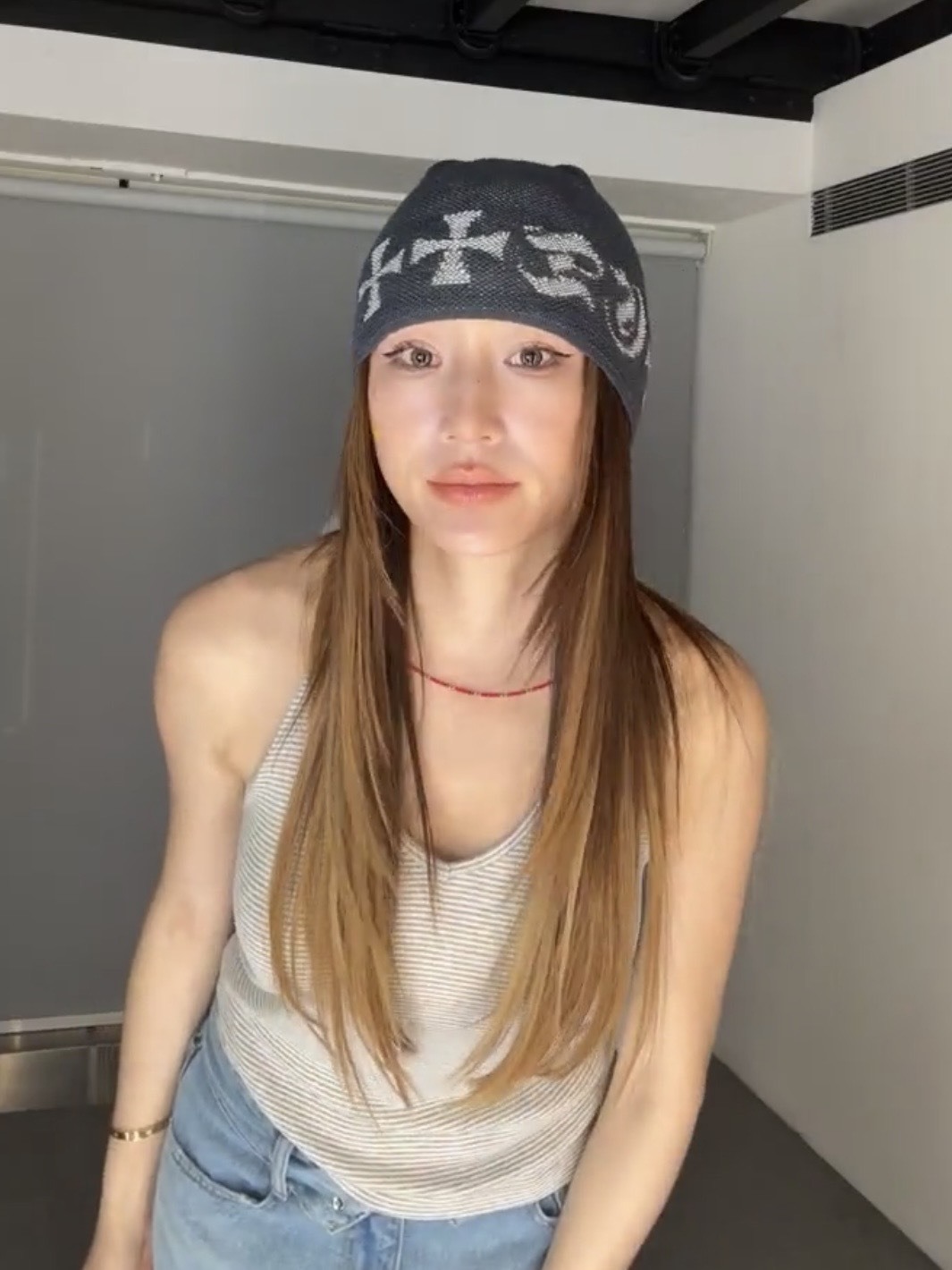 十字圖騰冷帽-藍