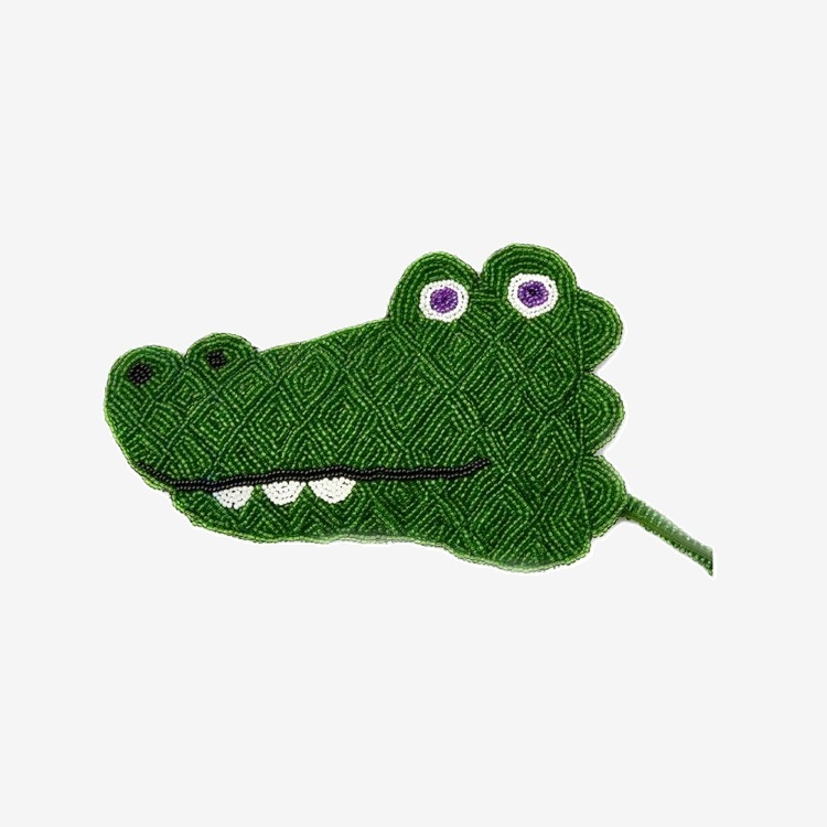 英國 The Jacksons 手工串珠零錢包 Crocodile