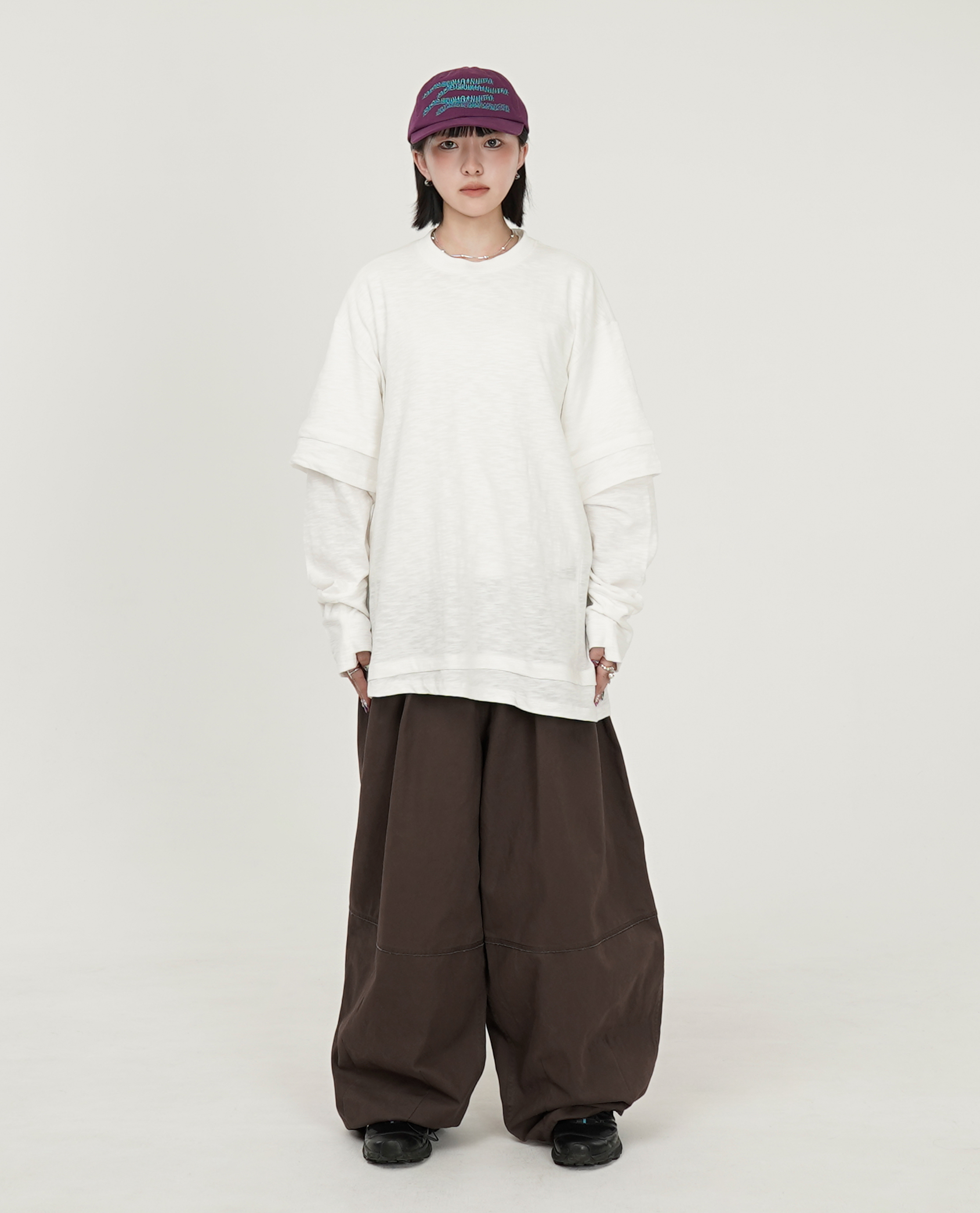 999HUMANITY DOUBLE LAYERED LONG SLEEVE TEE - 26SS