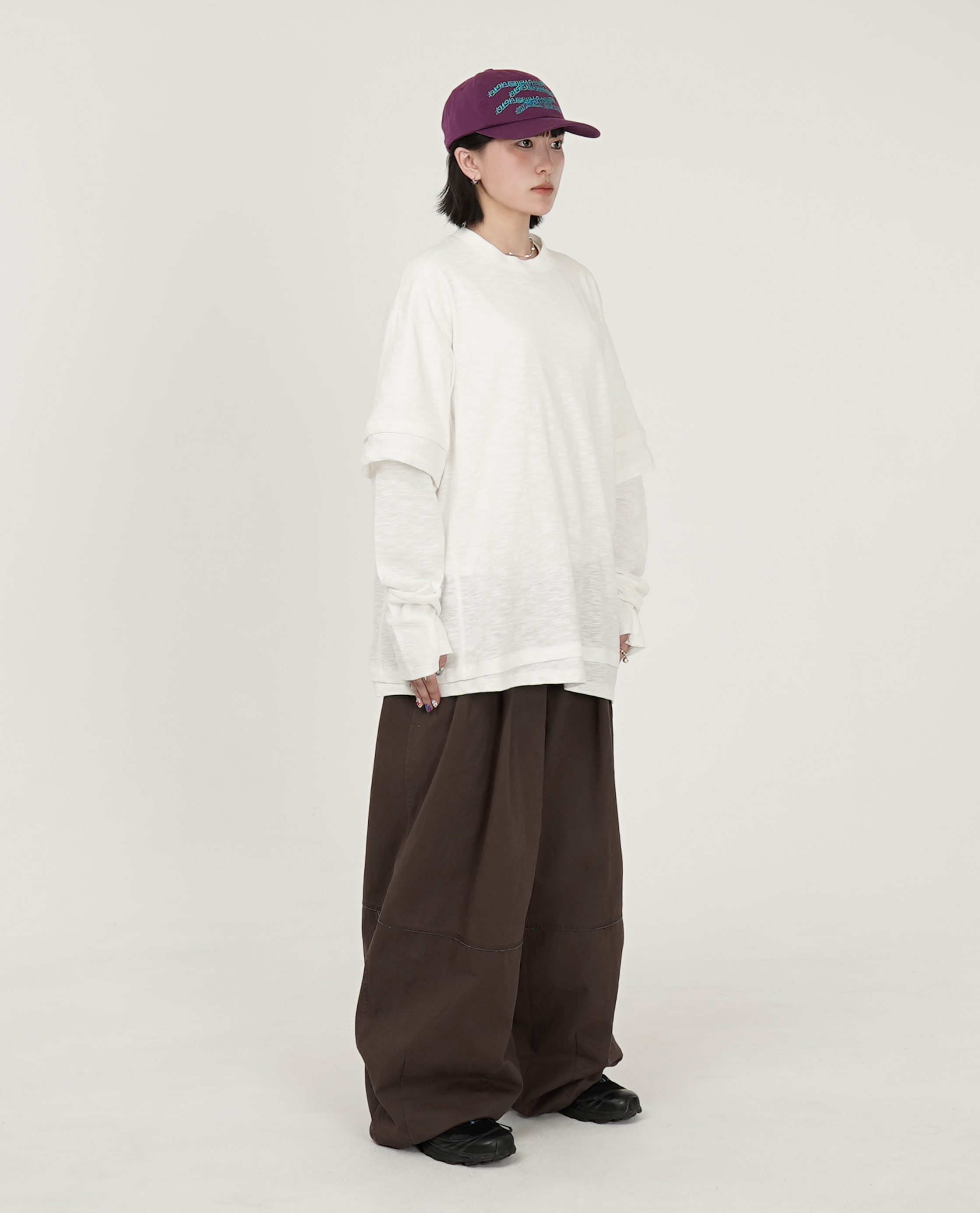 999HUMANITY DOUBLE LAYERED LONG SLEEVE TEE - 26SS