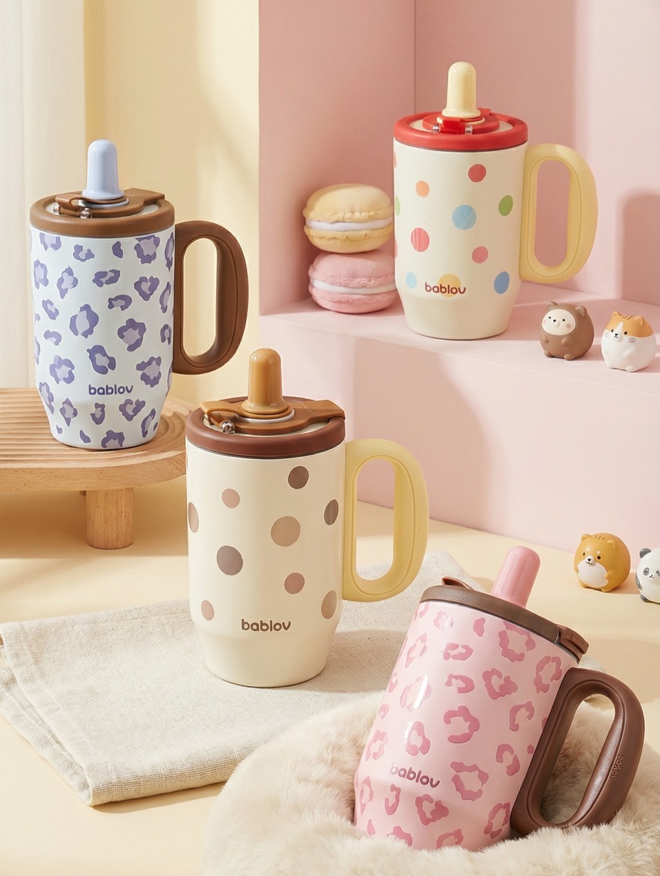 <點點新品>bablov 點點奶嘴水杯 680ml
