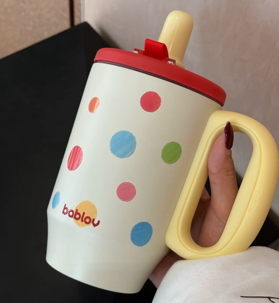 <點點新品>bablov 點點奶嘴水杯 680ml