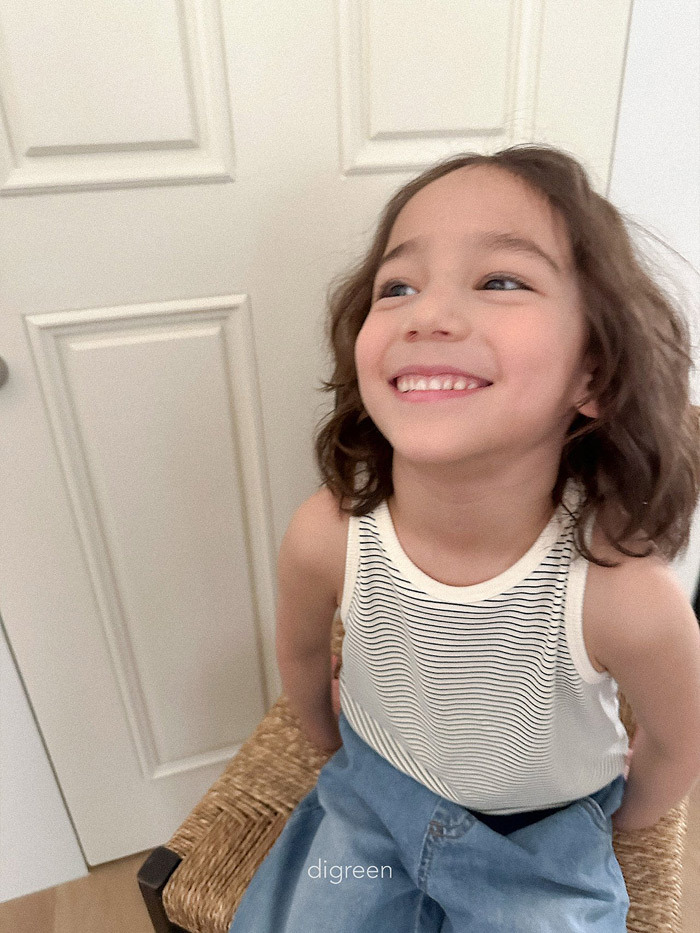 正韓夏Digreenkids 三色橫條紋涼爽背心