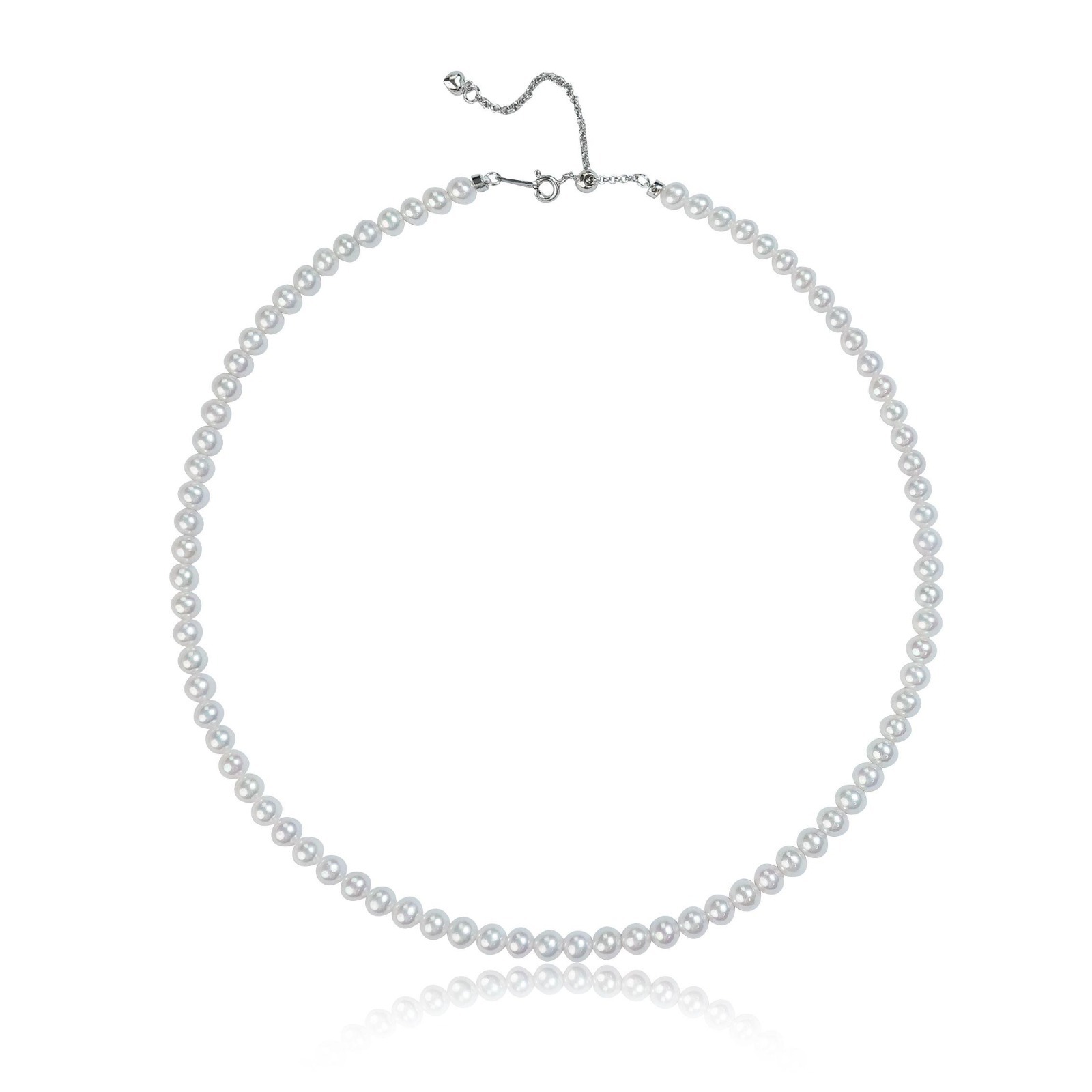 (EC01-02) 3-4MM/4-5MM天然淡水珍珠串鏈(尾鏈版) (包證書)(S925) - #珍珠 #2004PE