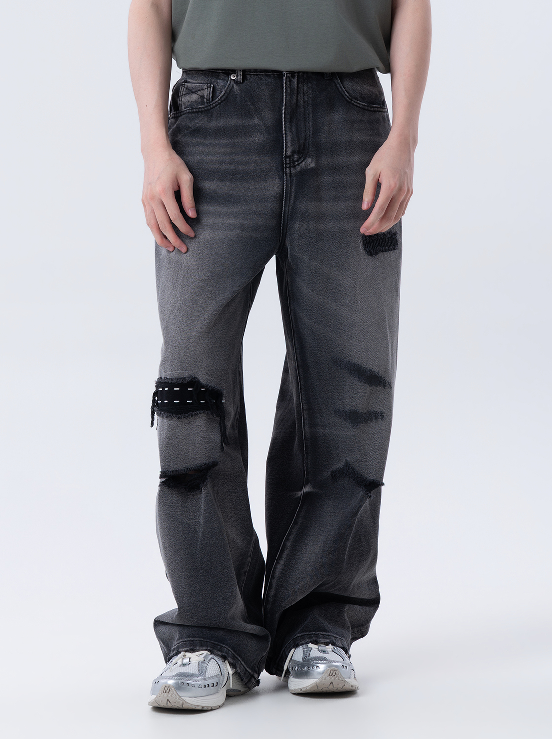 精緻水洗工藝丹寧牛仔褲