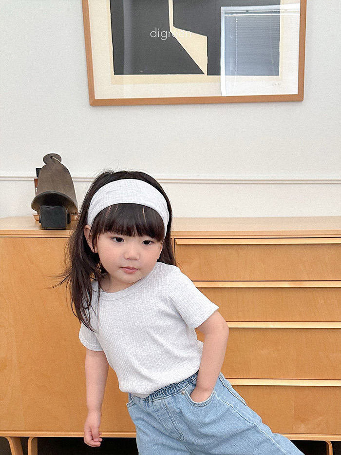 正韓夏Digreenkids 四色螺紋合身上衣