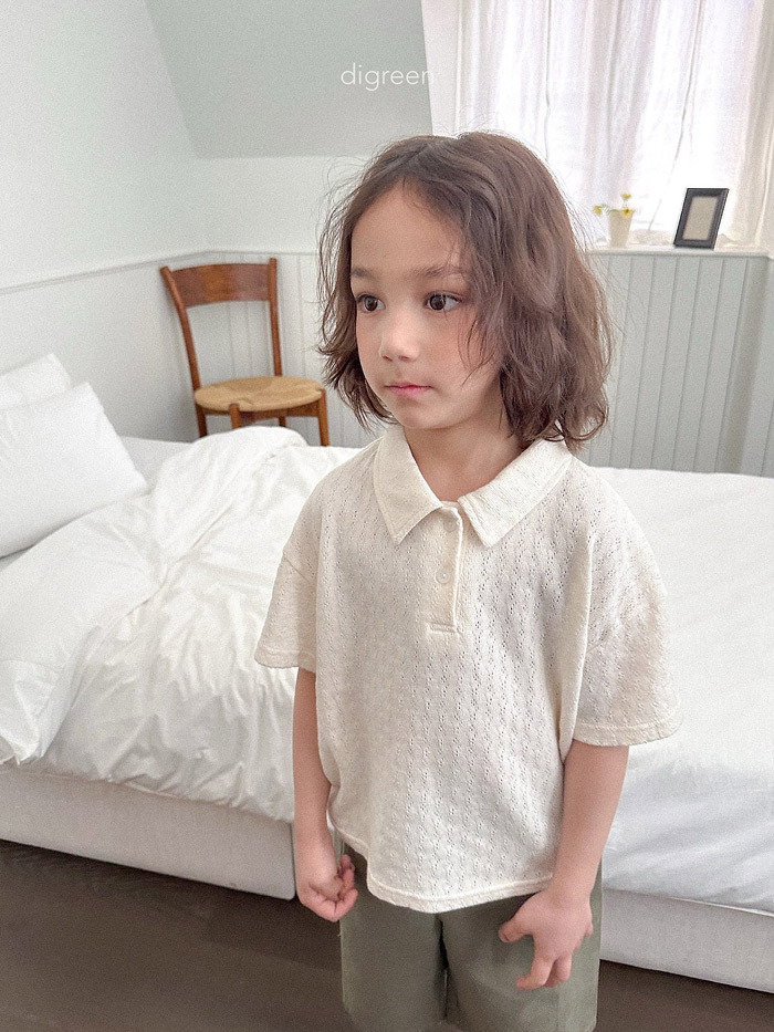 正韓夏Digreenkids 兩色柔軟POLO領上衣