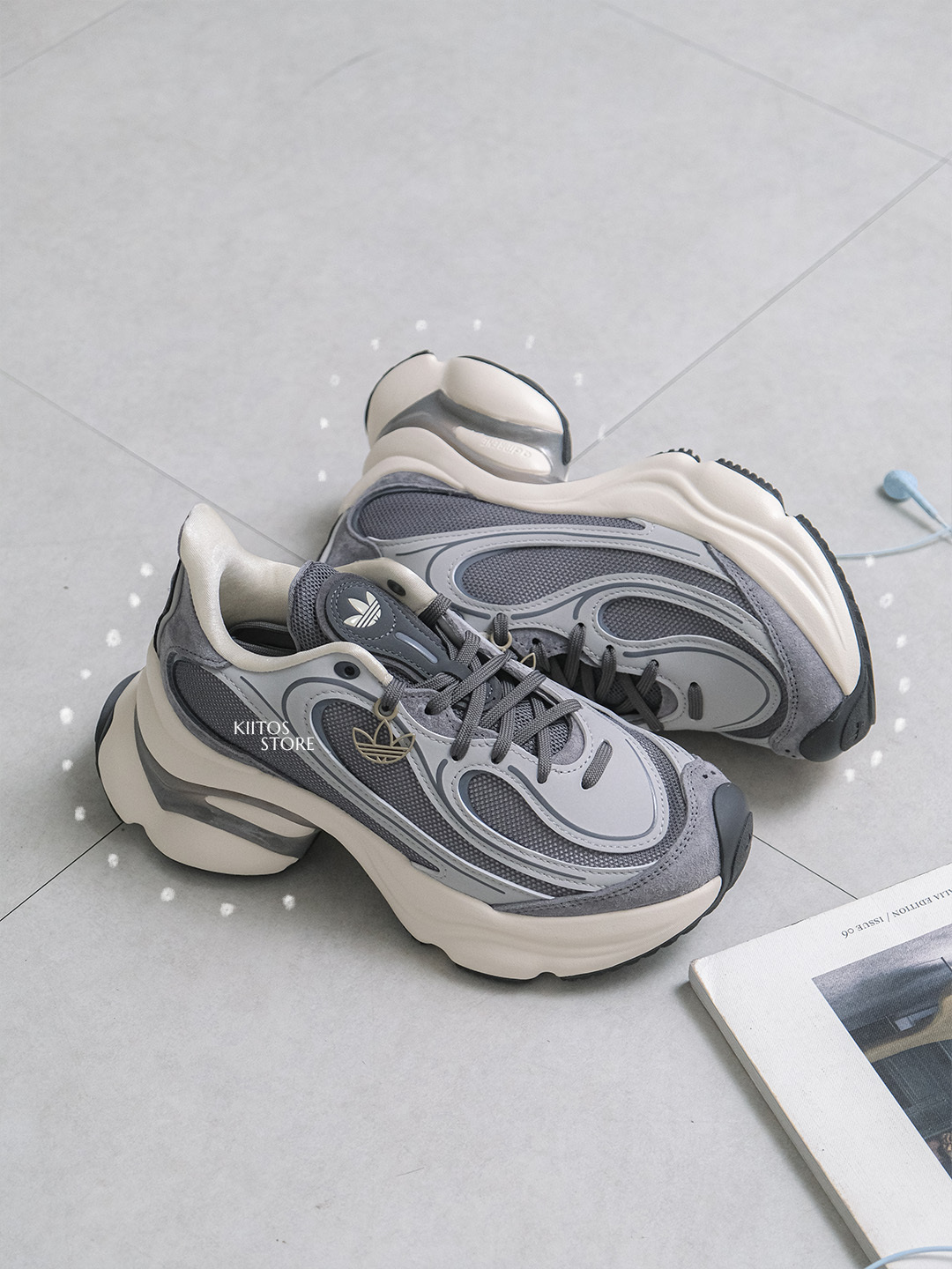 【預購】Adidas Ozvenuz  浮蝶鞋 老爹鞋  灰銀色 厚底 KJ3974