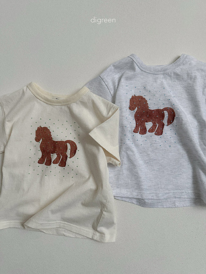 正韓夏Digreenkids 兩色小馬點點上衣