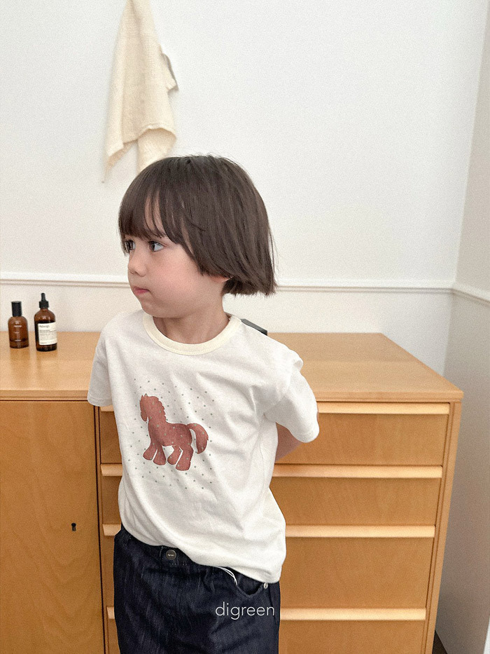 正韓夏Digreenkids 兩色小馬點點上衣