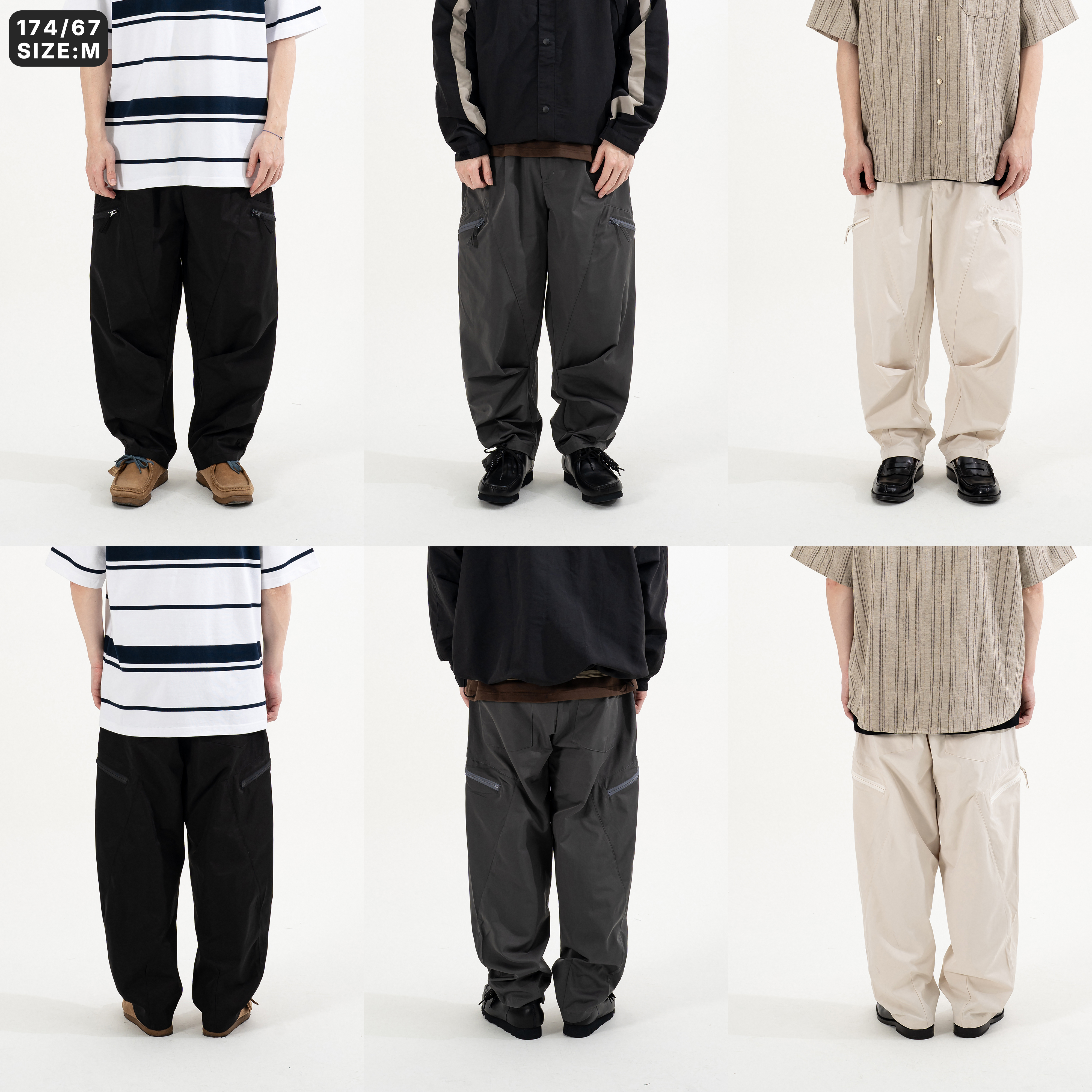 Urban Outdoor Polyester Pants 尼龍拉鍊 側口袋長褲 [PTR-296]