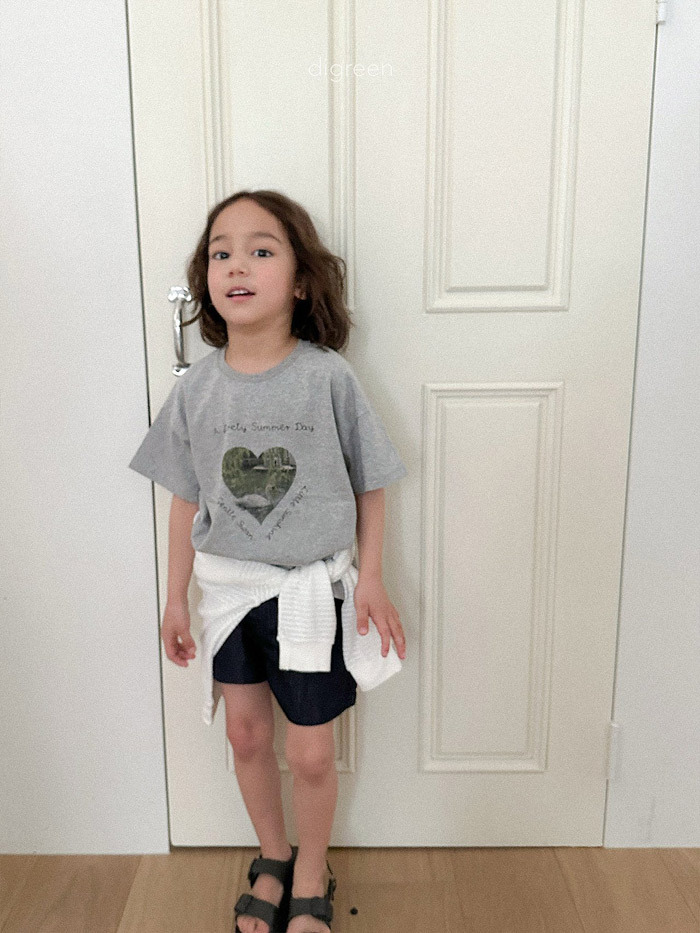 正韓夏Digreenkids 親子裝_兩色愛心天鵝上衣