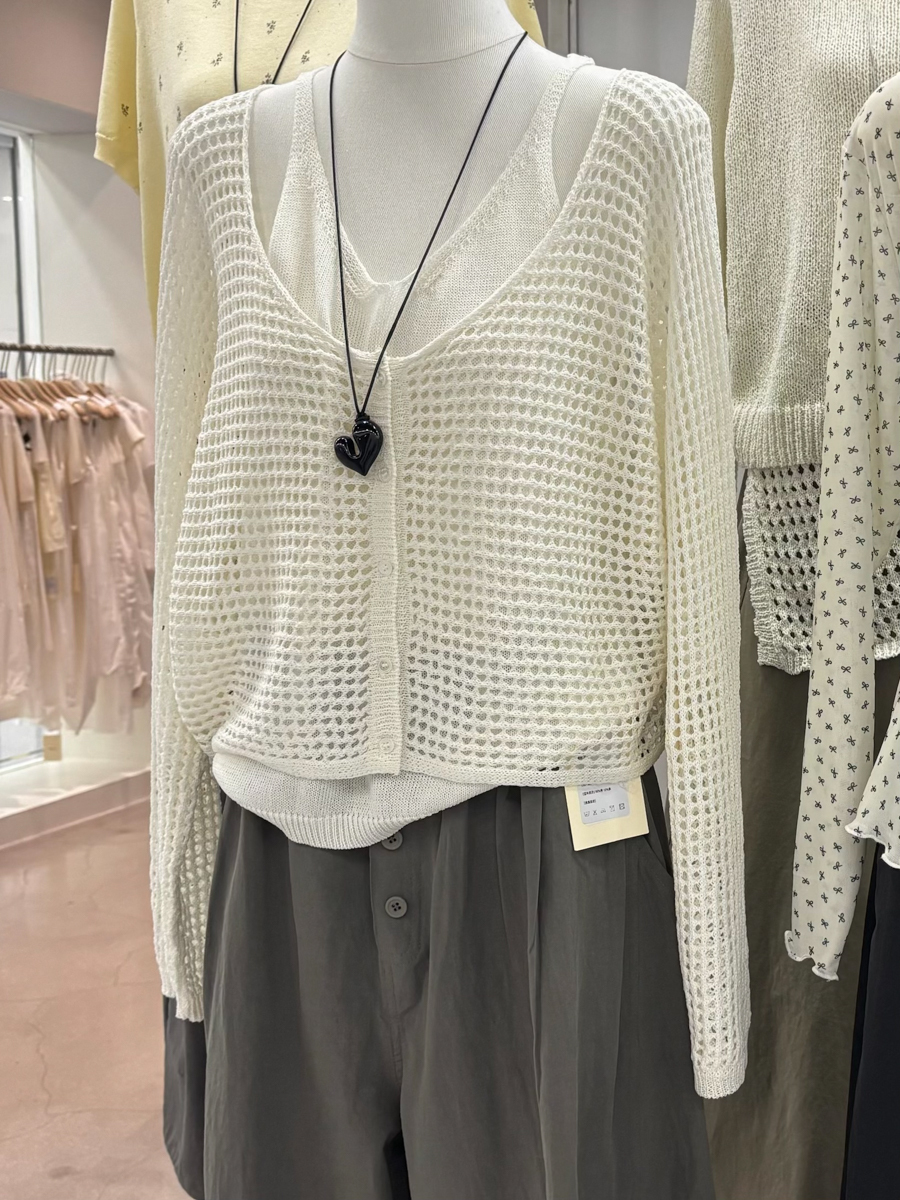 A29氣質寬鬆針織背心外罩兩件組(2色)