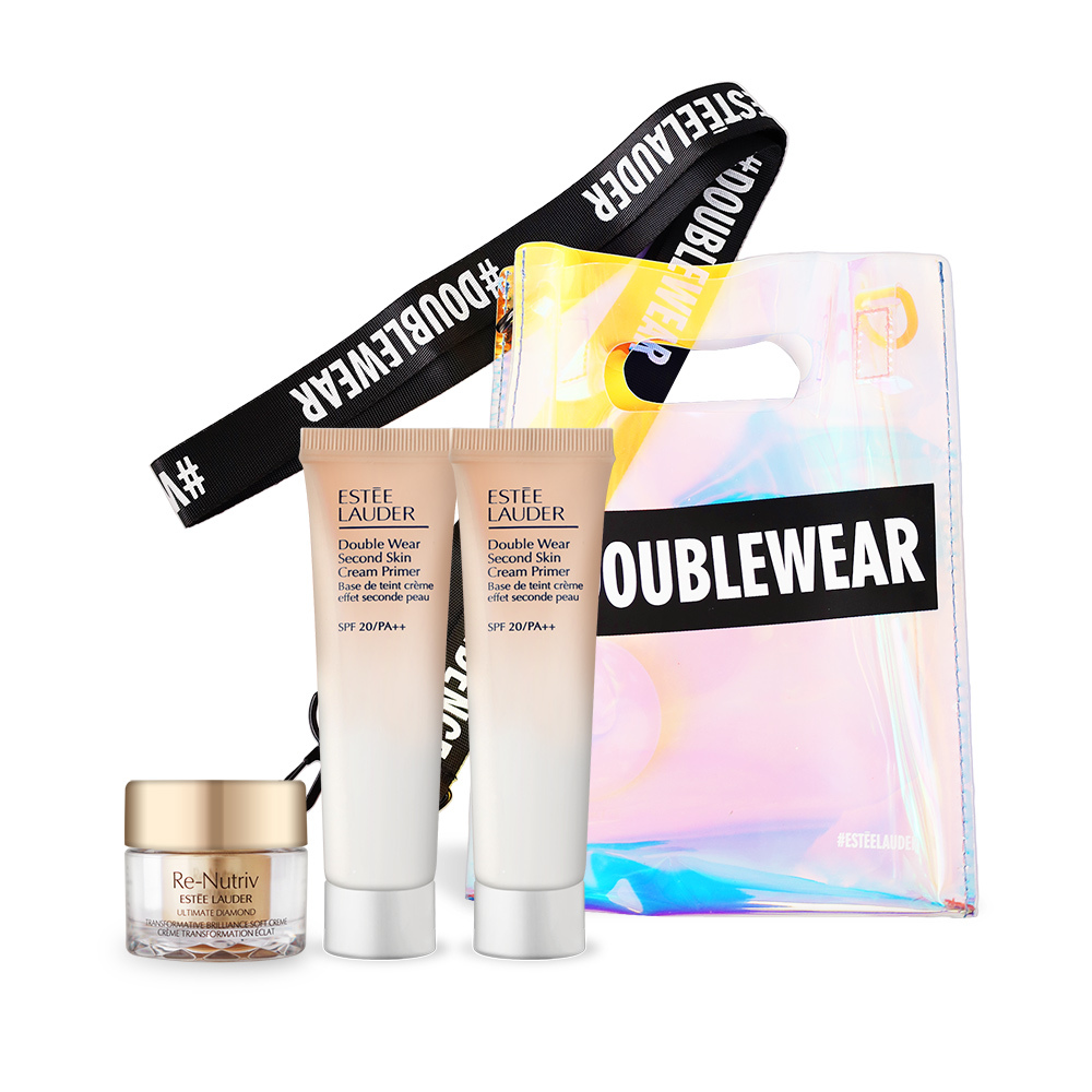 ESTEE LAUDER 雅詩蘭黛 黑鑽裸感美肌組[黑鑽奇蹟霜+乖乖乳+包]