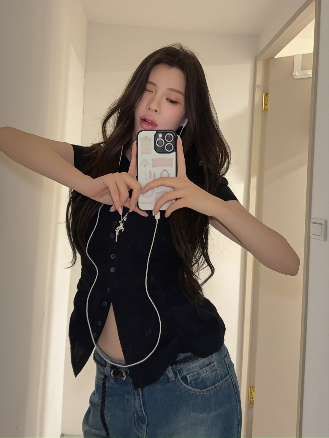 A25 Spicy honey皺皺襯衫