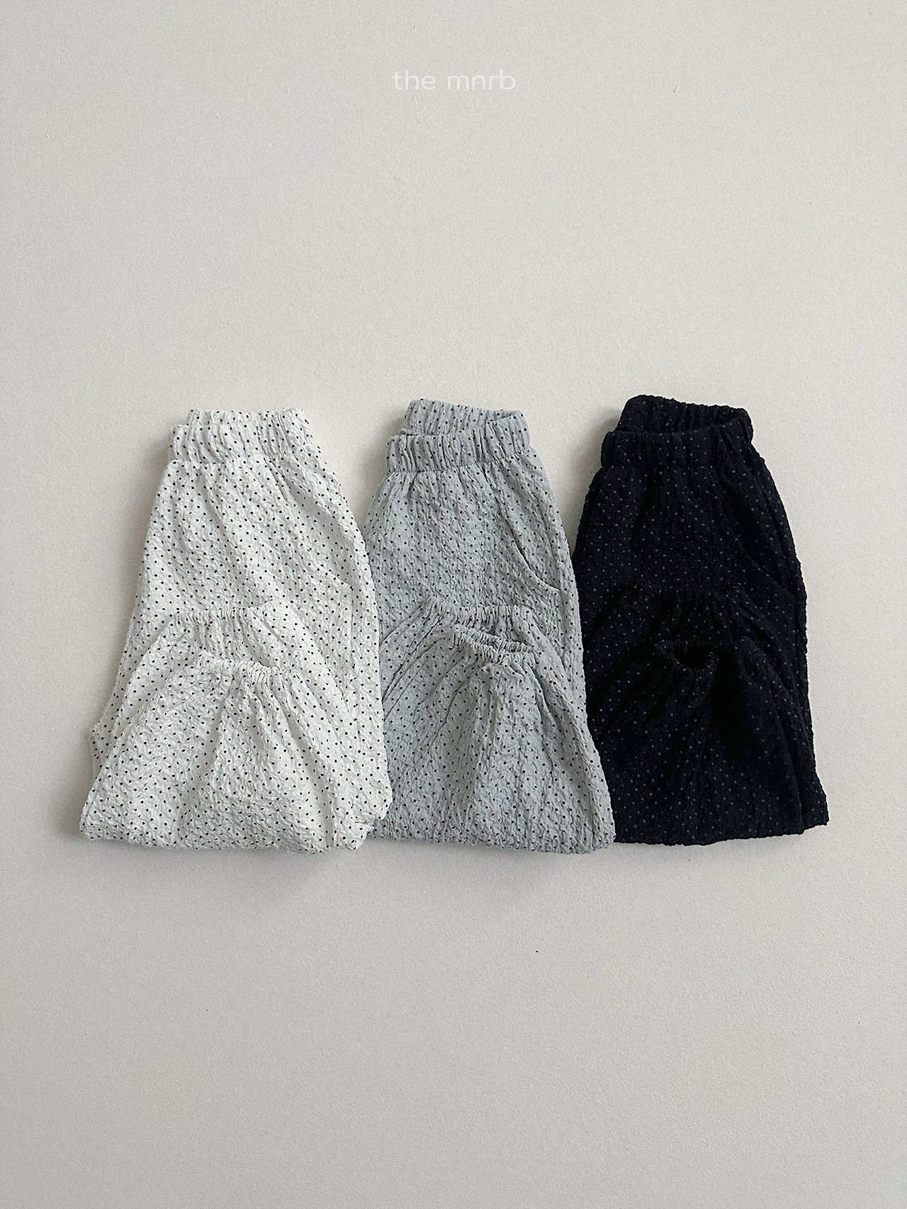 點點抓皺束口褲