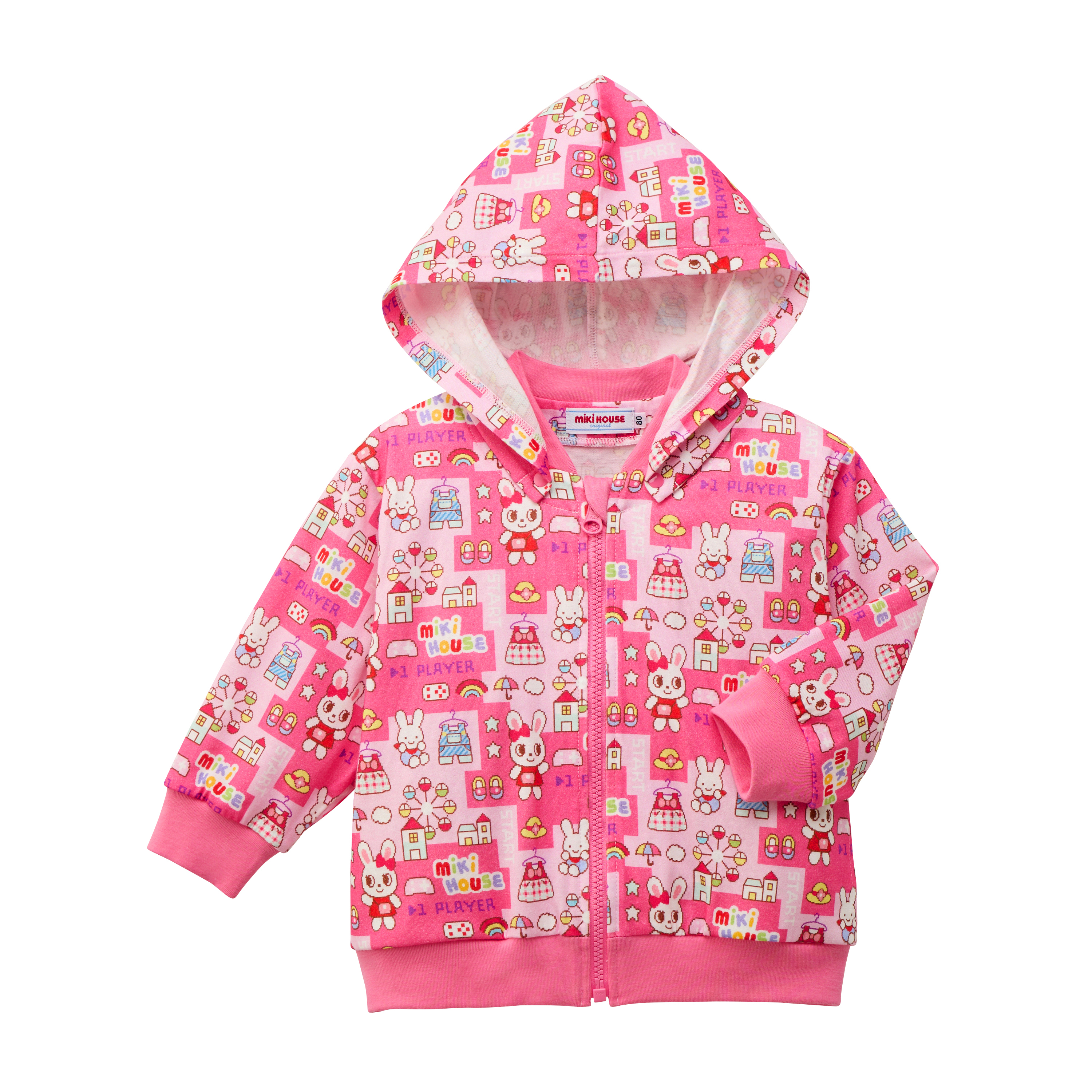 舞颯兔像素系列連帽外套-粉色