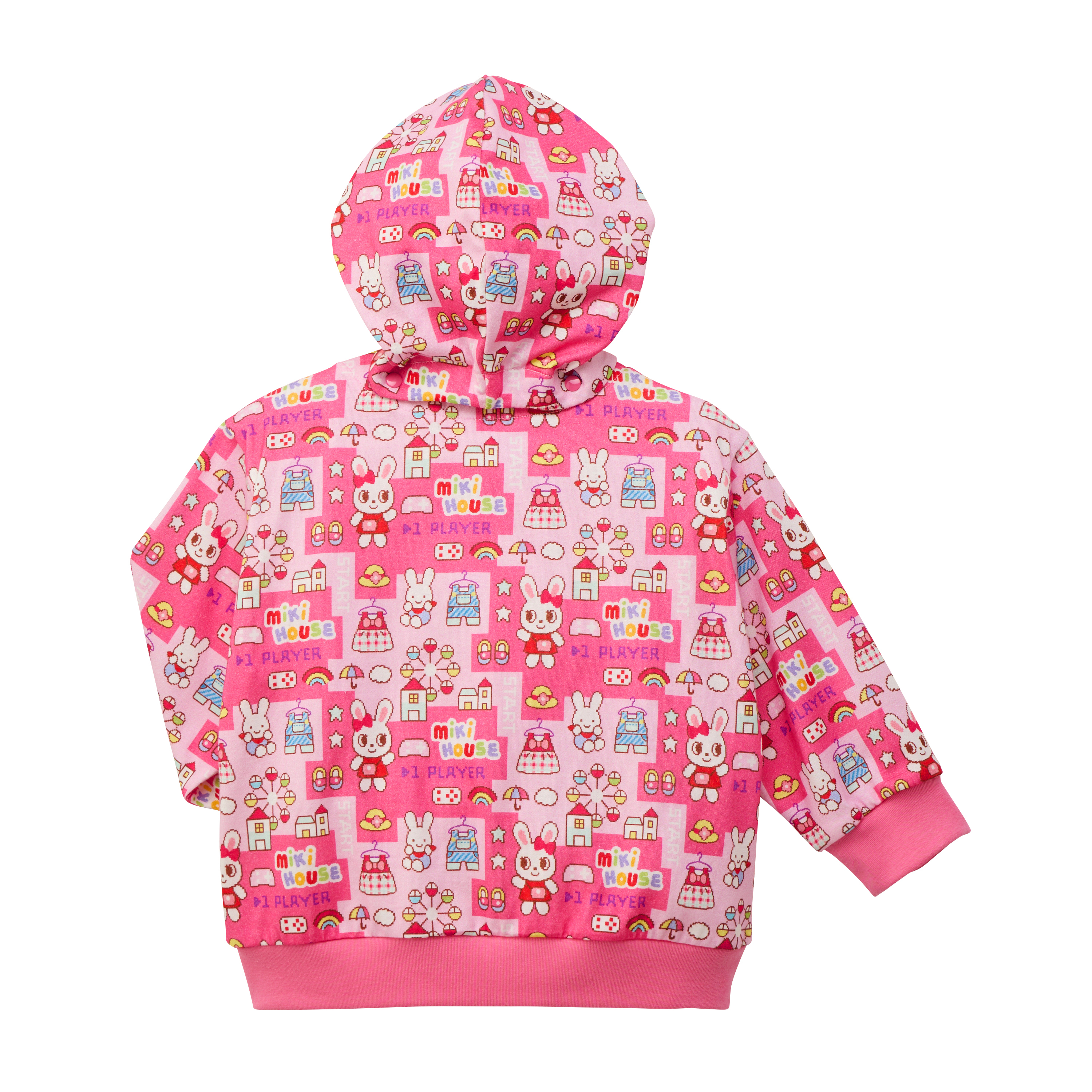 舞颯兔像素系列連帽外套-粉色