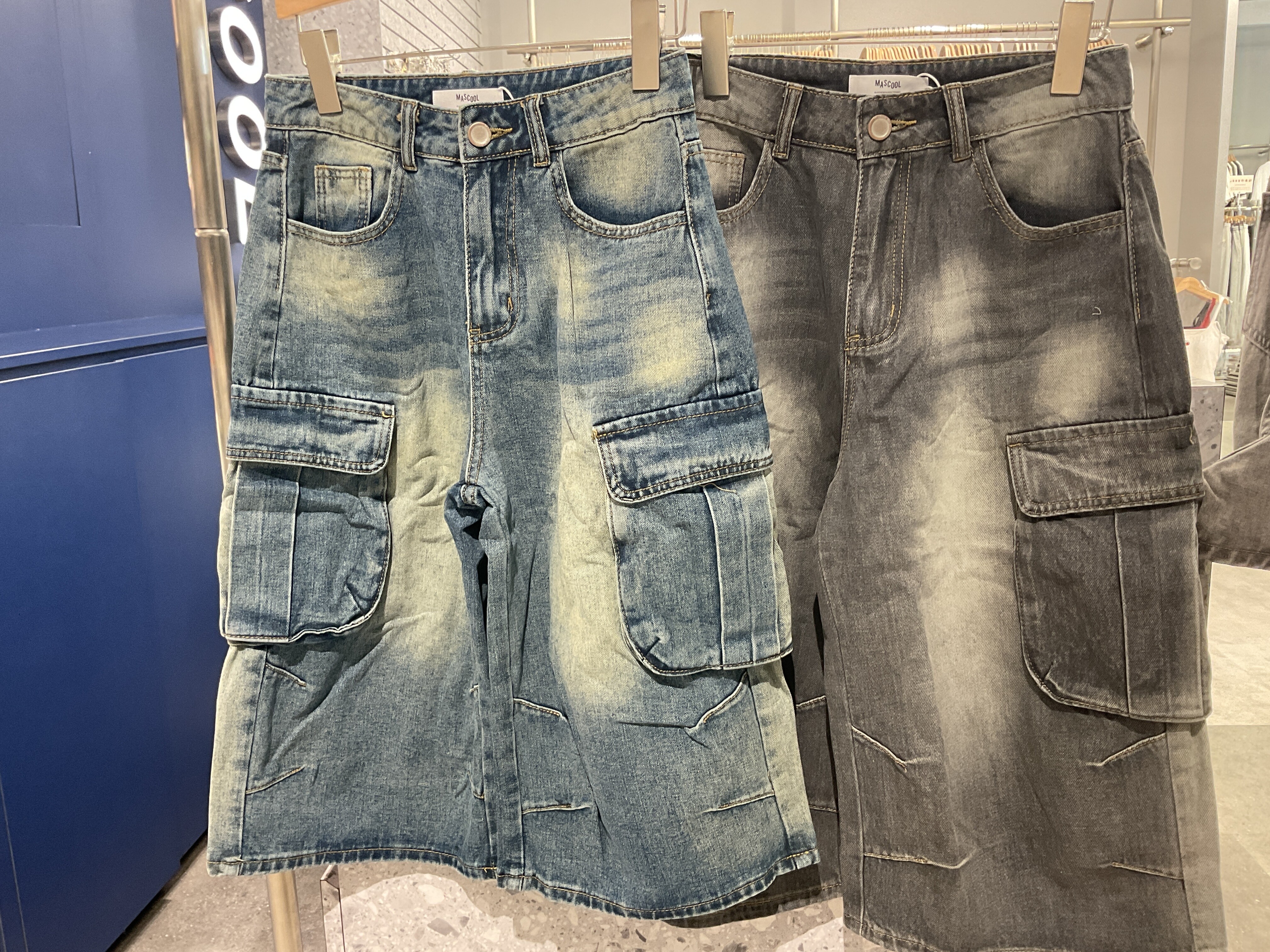 918358 女款工裝牛仔七分褲