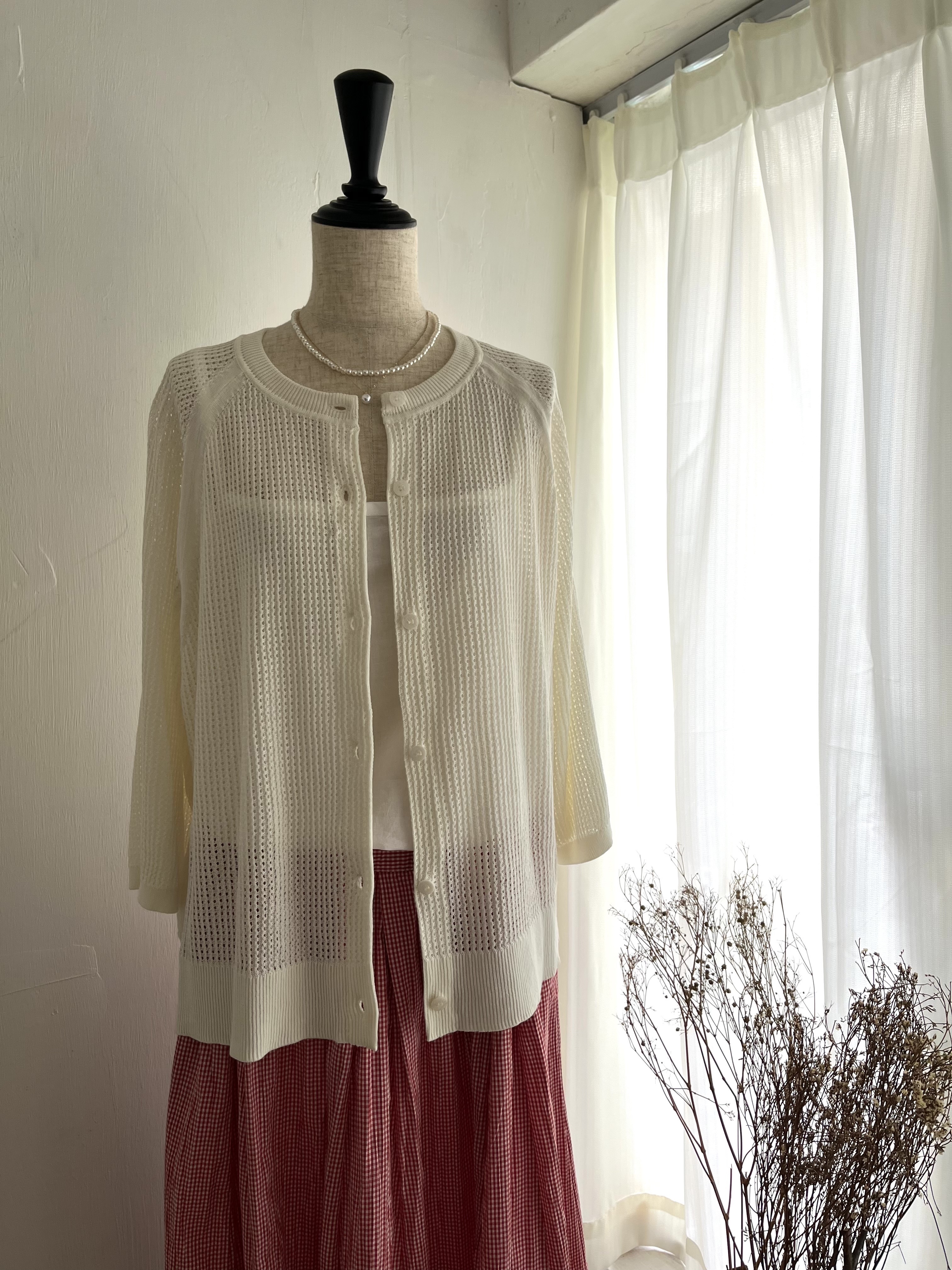 LILASIC米白色針織外套