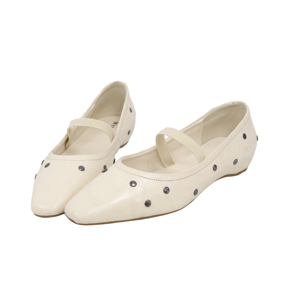 法式鉚釘設計瑪莉珍鞋 -2色