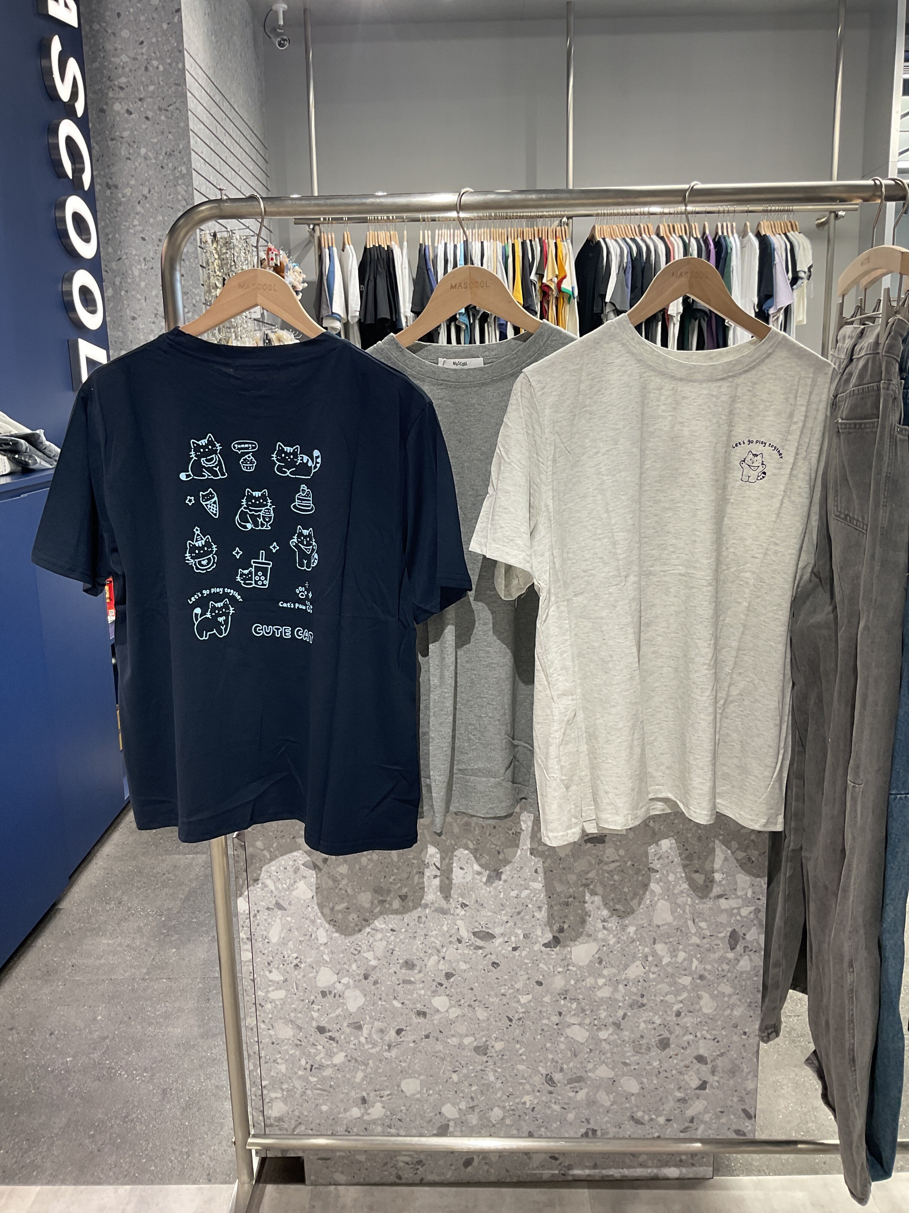 8136 女款Let's go貓咪短袖