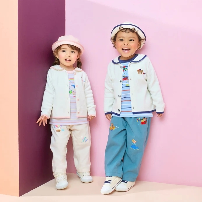 舞颯兔海洋假期彈性薄長褲-象牙白