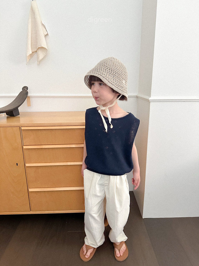 正韓夏Digreenkids 三色鏤空盆帽/漁夫帽