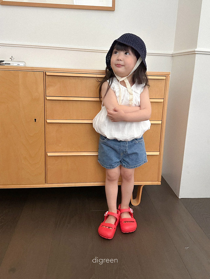 正韓夏Digreenkids 三色鏤空盆帽/漁夫帽